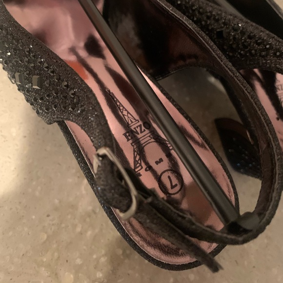 Enzo Romeo | Womens Open Toe Low Heel | Wedding Rhinestone Shoes - Picture 5 of 6